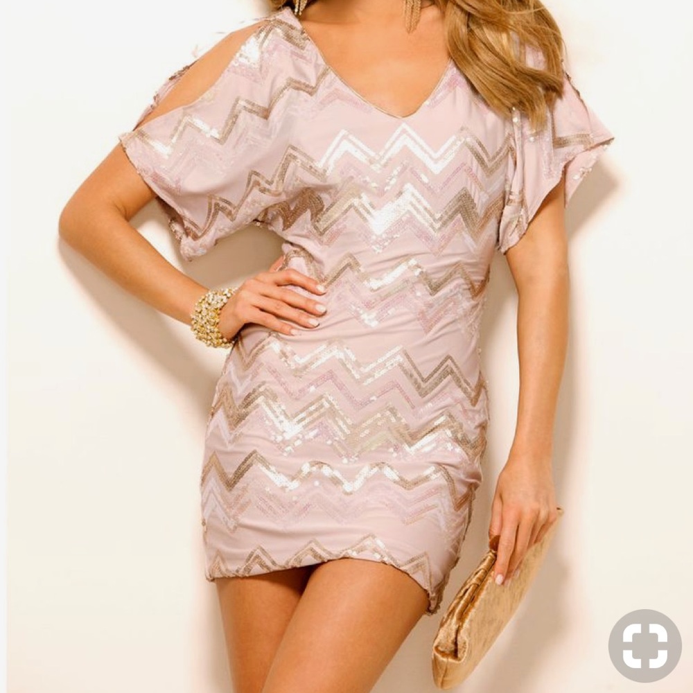 Sequin chevron party dress by Arden B.